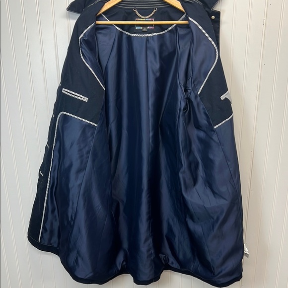 J.Crew 100% Cotton Navy Trench Rain Coat Sz XL - Picture 4 of 6